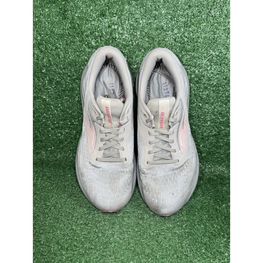 Brooks Womens Size 9.5 2A Adrenaline GTS 24 Gray Running Shoes Walking Sneakers - Picture 6 of 9